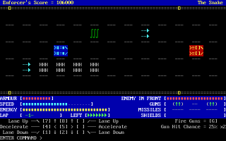 Text Mode MegaRace Gameplay 01